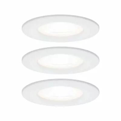 Kit  spot encastr� Nova rd fixe LED IP44 3 nivgrad 3x6,5W 230V GU10 51mm Blanc D�/Alu zinc (93478)