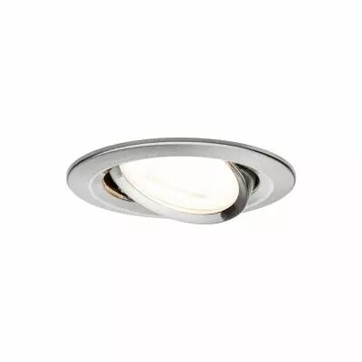 Kit  spot encastr� Nova rd orientable LED 3x6,5W 2700K 230V GU10 51mm Acier bros/Alu zinc (93429)