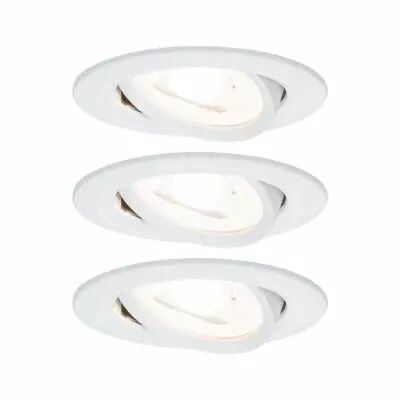 Kit  spot encastr� Nova rond noir LED 3 nivgrad 3x6,5W 230V GU10 51mm Blanc D�/Alu zinc (93467)