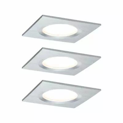 Kit 3 encastr�s LED Coin Slim IP44 carr� 6,8 W alu Kit de 3 � intensit� variable (93895)