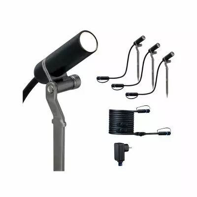 Kit base Piquet � planter Plantini P&S IP65 3000 K 3x2,5 W 24 V Anthracite (94154 )