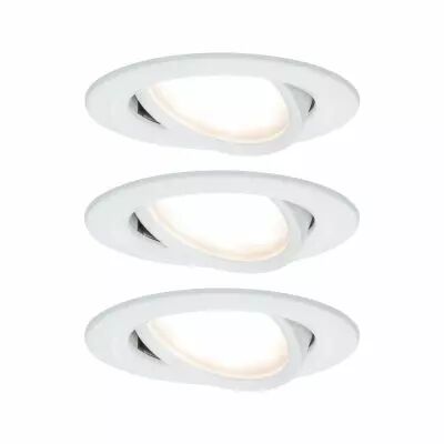 Kit de 3 spots encastr�s LED Coin Slim IP23 rond 6,8 W blanc � intensit� variable et orientables (93875)