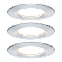 Kit de 3 spots encastrés LED Coin Slim IP44 rond 6,8 W alu à intensité variable (93901)