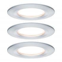 Kit de 3 spots encastrés LED Coin Slim IP44 rond 6,8 W alu à intensité variable (93901)