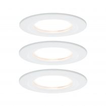 Kit de 3 spots encastrés LED Coin Slim IP44 rond 6,8 W blanc à intensité variable (93870)