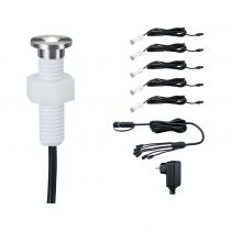 Kit de base encastrés Plug&Shine MicroPen II IP67 3000 K 5x0,22 W gradable (93695 )