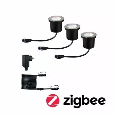 Kit de base Plug & Shine encastr� sol IP65 ZigBee RGBW 24V (94275)