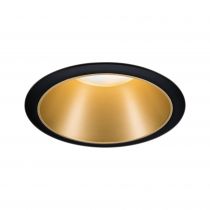 Kit enc Cole Coin 3Stepdim rond fixe LED 1x6,5W 2700K 230V noir/Doré mat/pla (93403)