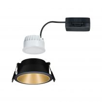 Kit enc Cole Coin 3Stepdim rond fixe LED 1x6,5W 2700K 230V noir/Doré mat/pla (93403)