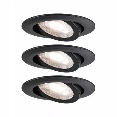 Kit Encastr� 3-stepdim orienta. LED 3x6W 3000K 230V Noir mat/plastique (92995)