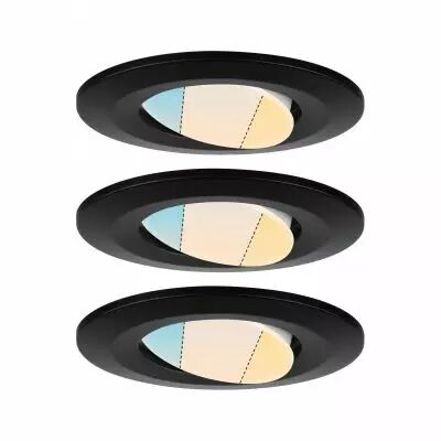 Kit Encastr� Calla IP65 WhiteSwitch rd noir 3x550lm 5,5W 230V Noir d�p (93096)
