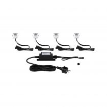 Kit Encastré de sol ext Link+Light 4x0,8W IP67 3000K 12V (94348)