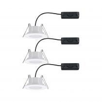 Kit Encastré Vali BBC/IP65 rond orientable LED 3x680lm 3000K 6,5W 230V Blanc dépoli (99938)