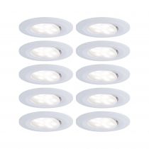 Kit encastrés Calla BBC/IP65 gradable rond orientable LED 10x560lm 4000K 6,5W 230V Blanc dépoli (99924)