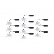 Kit encastrés Calla BBC/IP65 gradable rond orientable LED 10x560lm 4000K 6,5W 230V Blanc dépoli (99924)