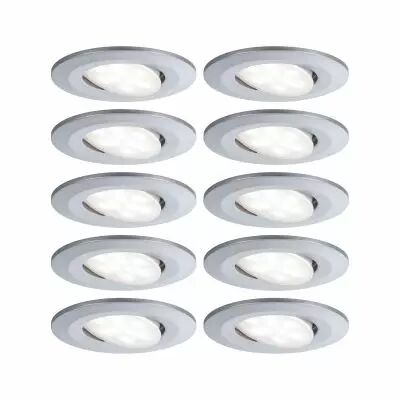 Kit encastr�s Calla BBC/IP65 gradable rond orientable LED 10x560lm 4000K 6,5W 230V chrome mat (99925)