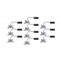 Kit encastrés Calla BBC/IP65 gradable rond orientable LED 10x560lm 4000K 6,5W 230V chrome mat (99925)