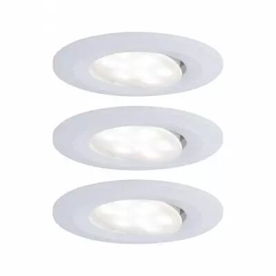 Kit encastr�s Calla BBC/IP65 gradable rond orientable LED 3x560lm 4000K 6,5W 230V Blanc d�poli (99931)