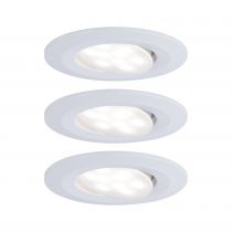 Kit encastrés Calla BBC/IP65 gradable rond orientable LED 3x560lm 4000K 6,5W 230V Blanc dépoli (99931)