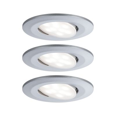 Kit encastrs Calla BBC/IP65 gradable rond orientable LED 3x560lm 4000K 6,5W 230V chrome mat (99933)