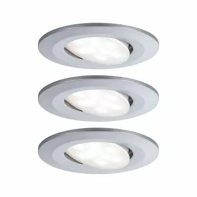 Kit encastr�s Calla BBC/IP65 rond orientable LED 3x680lm 4000K 6W 230V chrome mat (99929)