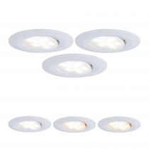Kit encastrés Calla IP65 3 niveaux blanc rond orientable LED 3x550lm tunable white 5,5W 230V Blanc (99935)