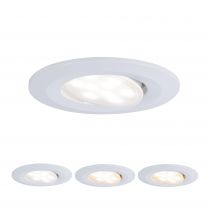 Kit encastrés Calla IP65 3 niveaux blanc rond orientable LED 550lm tunable white 5,5W 230V Blanc (99934)