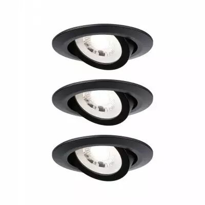 Kit Encastr�s orientables LED 3x6W 3000K 230V noir d�p/Syn (93367)