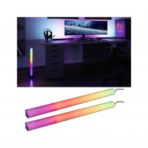 Kit Lightbar 2x60cm Dynamic Rainbow RGB 2x1W 230/5V DC nr Alu Syn (78879)