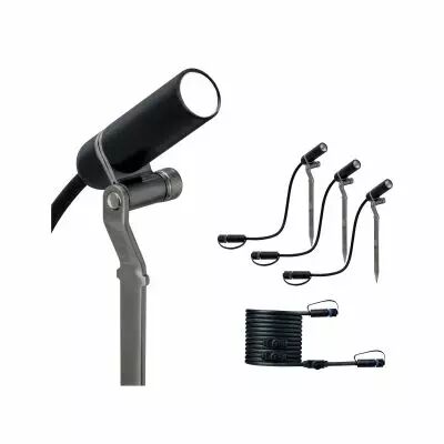 Kit Piquet � planter Plantini P&S IP65 3000 K 3x2,5 W 24 V Anthracite (94156 )