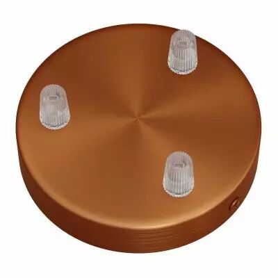 Kit rosace m�tallique cylindrique � 3 trous cuivre satin�