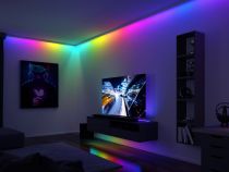 Kit Ruban led 1,5m Dynamic Rainbow RGB IP20 4,8W 12V CC noir Métal (78886)