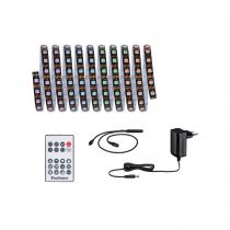 Kit Ruban led 3m Dynamic Rainbow RGB IP20 8,5W 12V CC noir Métal (78887)