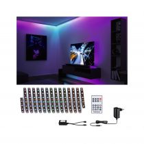 Kit Ruban led Dynamic 5m Rainbow RGB IP20 ?W 12V CC noir Métal (78888)