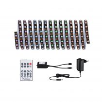 Kit Ruban led Dynamic 5m Rainbow RGB IP20 ?W 12V CC noir Métal (78888)