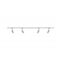Kit URail Tubo 4x5W Chrome mat/Chrome 230 V, métal/plastique (96900)