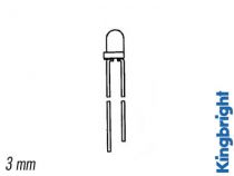 L-36bgd blinking led 3mm vert diff (L-36BGD)