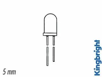 L-57 egw led 5mm bicolore rouge/vert 12.5mcd (L-57EGW)
