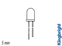 L-57 egw led 5mm bicolore rouge/vert 12.5mcd (L-57EGW)