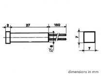 Voyants carres 7 x 7mm