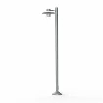 Lampadaire Aubanne N&deg;4 Gris m&eacute;tal Diffuseur d&eacute;poli (101008023)
