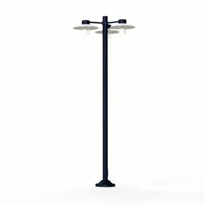 Lampadaire Aubanne N�6 Bleu acier Diffuseur d�poli (101012065)