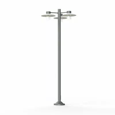 Lampadaire Aubanne N�6 Gris m�tal Diffuseur d�poli (101012023)