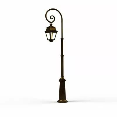 Lampadaire Avenue 2 N�8 E27 Patin� dor� (102022009)