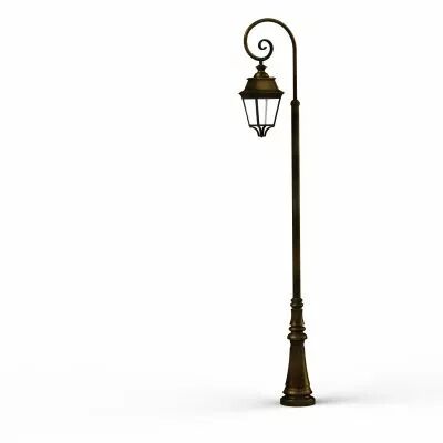 Lampadaire Avenue 3 N�9 Patin� dor� Diffuseur clair (103037009)