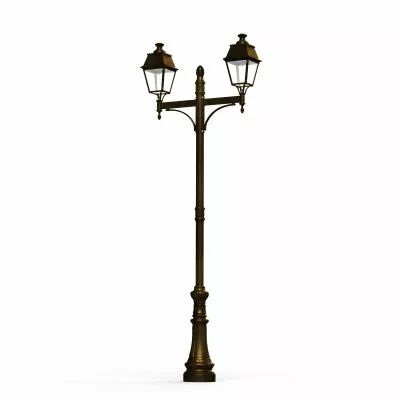 Lampadaire Avenue 4 N�9 E27 Patin� dor� (104198009)