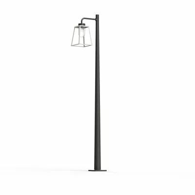 Lampadaire Lampiok 2 N�4 Blanc pur 101 - Gris noir Diffuseur opale (178012101)