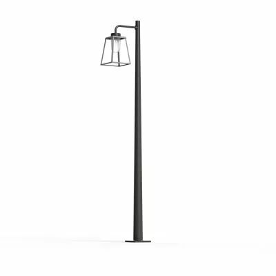 Lampadaire Lampiok 2 N�4 Gris soie 105 - Gris noir Diffuseur opale (178012105)