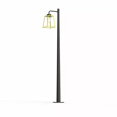 Lampadaire Lampiok 2 N�4 Jaune soufre 068 - Gris noir Diffuseur opale (178012068)