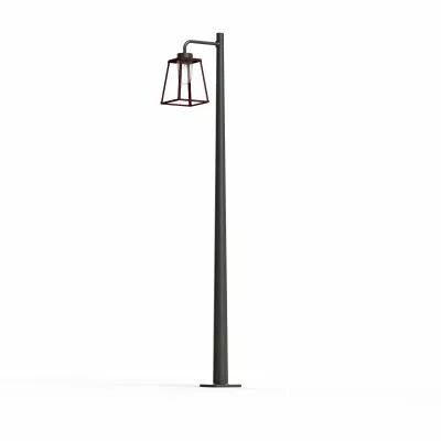 Lampadaire Lampiok 2 N�4 Rouge vin 066 - Gris noir Diffuseur opale (178012066)